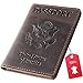 Leather Passport Holder - Cover - Travel Wallet Case Leather Passport Cover Accessories - Dark Brown
