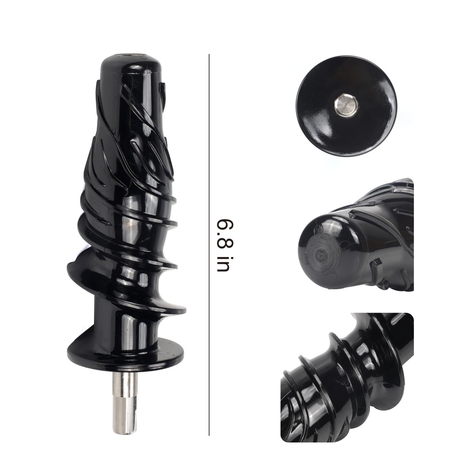 Juicer Replacement Part Black Auger for Omega Masticating Single Ultem Gear, PSCREW846 Compatible with omega NC800 NC900 8004 8006 Juicers