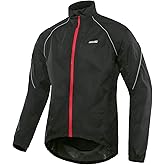 ARSUXEO Waterproof Running Cycling Jacket for Men Breathable Bike Rain Jacket Bicycle Coat Clothing Windbreaker