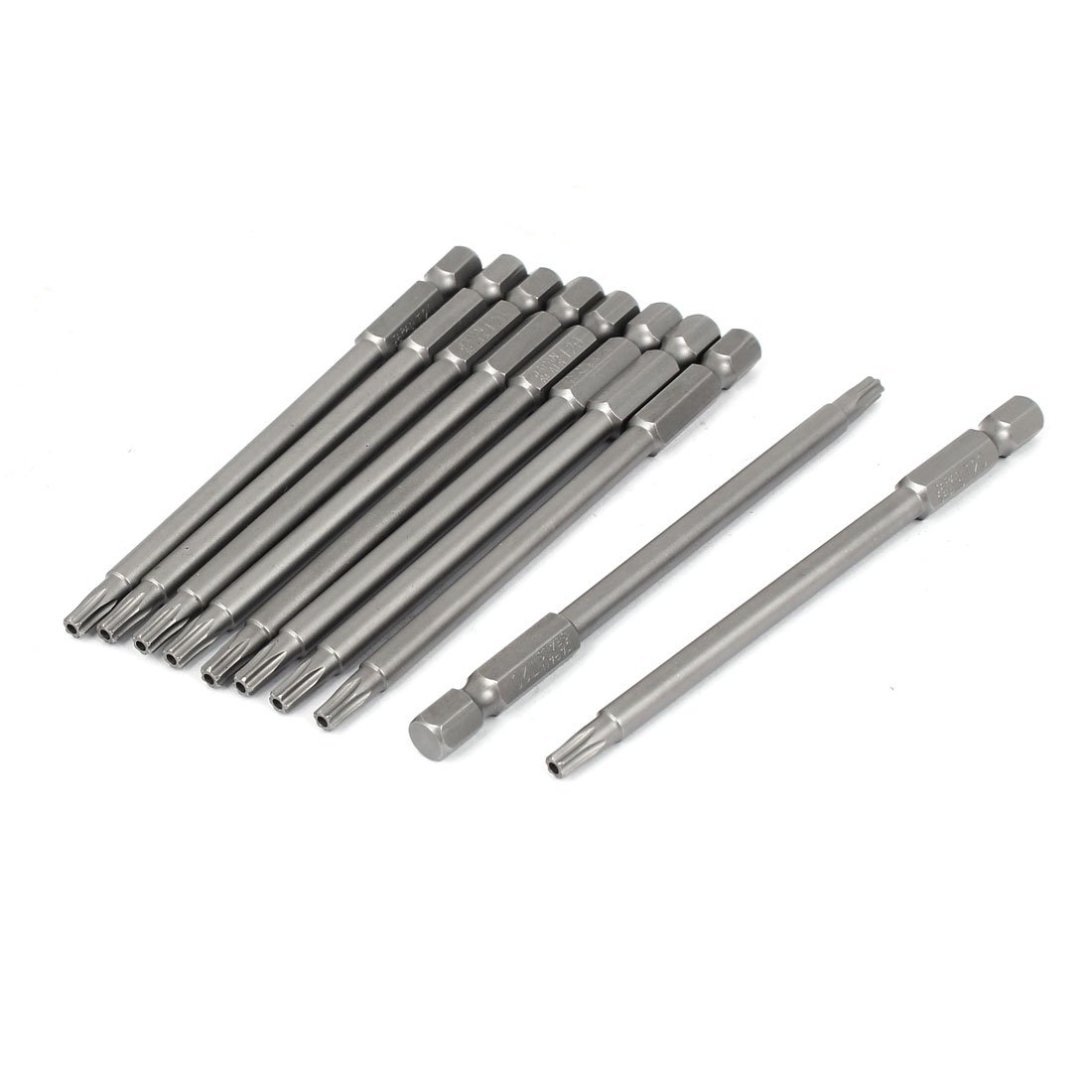 Sourcingmap® 100mm Length 1/4" Hex Shank T20 Torx Security Screwdriver Bits 10pcs