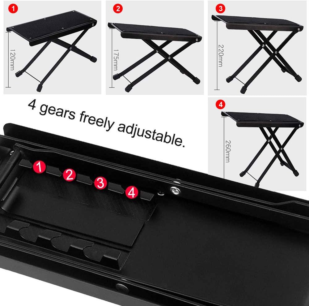 Guitar Footstool,Guitar foot stand,Non slip Rubber Guitar footrest