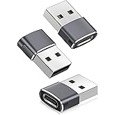 Basesailor USB to USB C Adapter for iPhone 17 Pro Max,USBC Female to USBA Male Converter 3Pack,Type C Charger Cable Connector