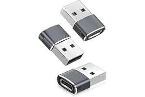 Basesailor USB to USB C Adapter for iPhone 17 Pro Max,16 e 15 Charger Adapter 3Pack,USBC Female to USBA Male,Type C Converter for Apple Watch iWatch S11 SE,AirPods Pro 3,iPad mini Air,Samsung S25 S24