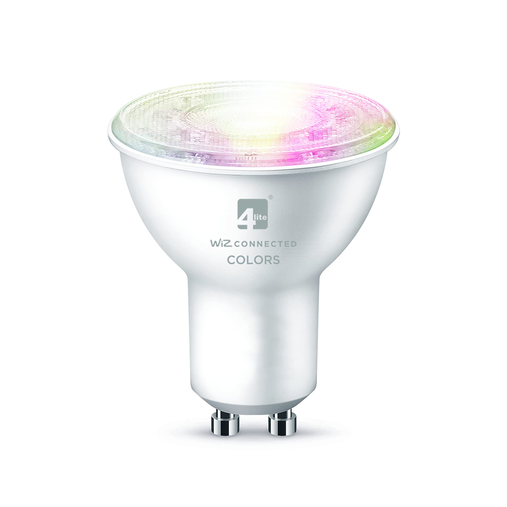 4lite Smart GU10 LED Bulb (5W) Colour Changing Dimmable 345Lm 2200-6500K Tuneable White, Wi-Fi/Bluetooth Controlled - 4l1/8043