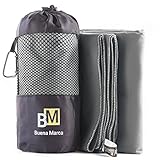 Microfiber Travel Towel Large (XL, L or M) - Fast Drying Super Absorbent Sport Towel - Ultra Compact Size Great for Kids, Bath, Gym, Pool, Beach, Camping, Fitness or Yoga (Black, 20'' x 40'')
