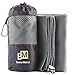 Microfiber Travel Towel Large (XL, L or M) - Fast Drying Super Absorbent Sport Towel - Ultra Compact Size Great for Kids, Bath, Gym, Pool, Beach, Camping, Fitness or Yoga (Black, 20'' x 40'')