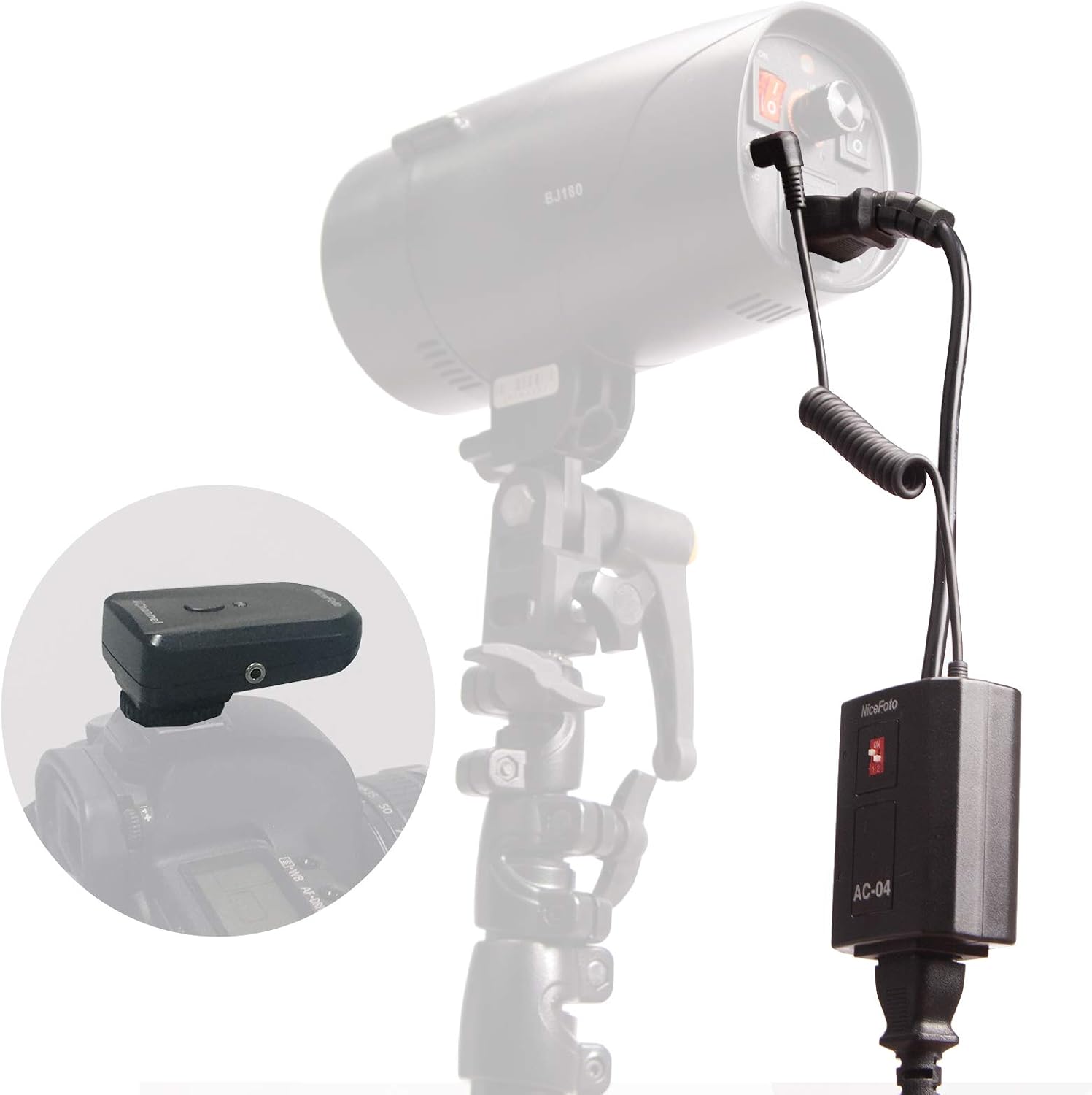 HWASTUDIO 4 channel Wireless Studio Flash Trigger FM (Transmitter + Receiver) Set for DSLR, black - Image 3