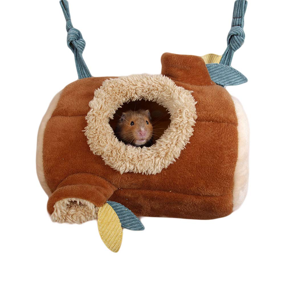 Oncpcare Hamster Bed House Hammock, Forest pattern Hanging Pet Bed Toy, Small Animal Bedding Cage Accessories Nest for Guinea Pigs Rats Sugar Glider
