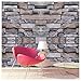 Stone Peel and Stick Wallpaper, Self-Adhesive Contact Paper Removable Backsplash Wall Panel Decoration Wallpaper 17.7