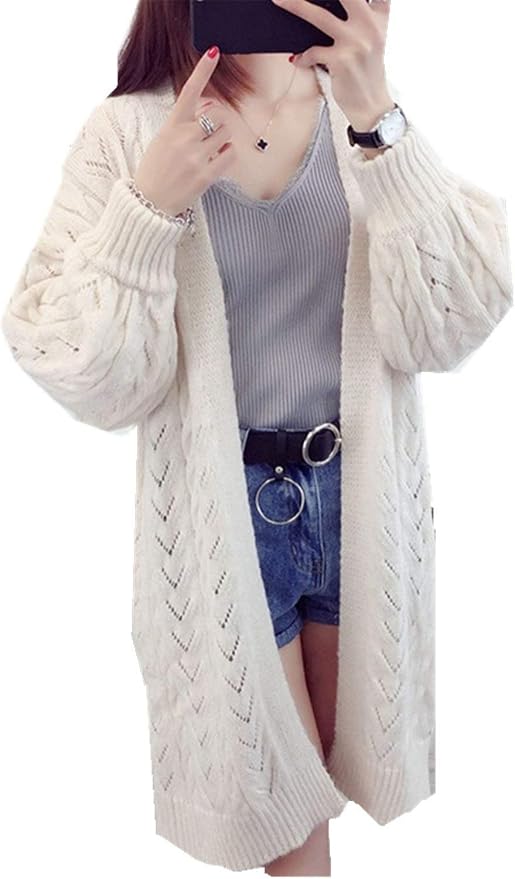 Cardigan Long Oversize Femme En Laine Polaire - Ouvert Devant - Conféortable Pour Automne/hiver - Loungewear