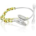 MDF Instruments Sunflower Silver MD One Epoch Lightweight Titanium Stethoscope, Adult, Sunflower Tube, Silver Chestpieces-Headset, MDF777TF