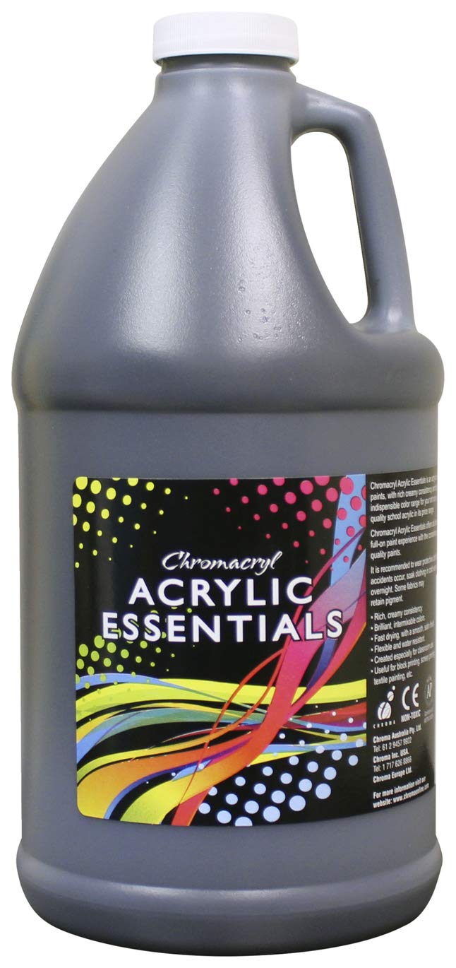 Chroma 56008 Acrylic Essential, 0.5 gal Jug, 10.25" Height, 4.5" Width, 4.5" Length, Black