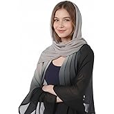 Geyoga Ombre Hijab Head Scarf for Women Muslim Modal Rayon Shawl Lightweight Soft Head Wrap
