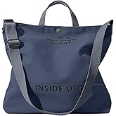 Ghsiuly Large Canvas Tote Bag for Women inside out Bag Crossbody Shoulder Bag with Adjustable Strap for Work Travel Shopping