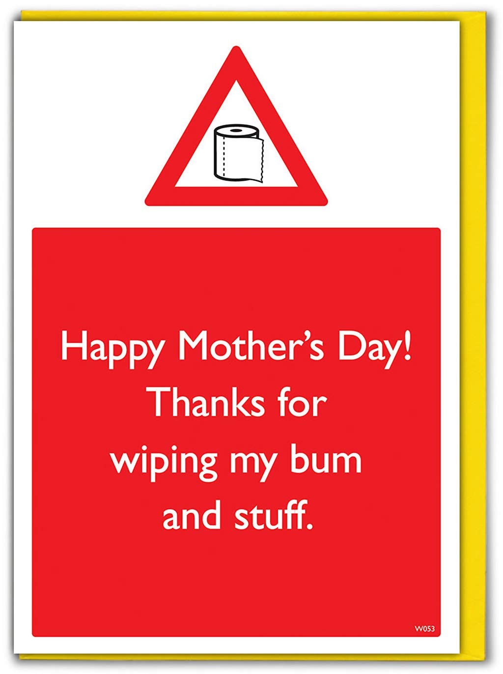 Brainbox Candy - Funny Mother's Day Card - 'Wipe Bum' - Perfect Hilarious Card For A Special Mum To Go With A Mothers Day or Birthday Gift