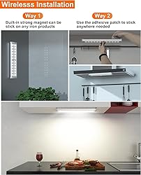 Under Cabinet Lights Wireless, 58-Led Rechargeable