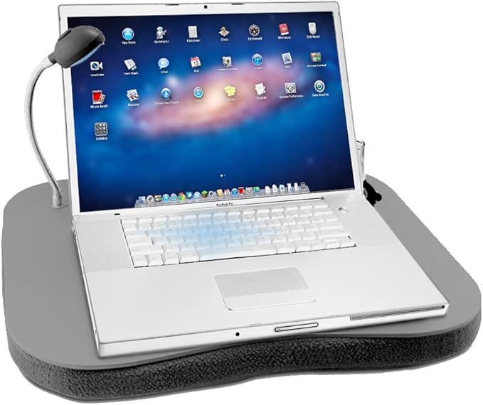Laptop Tray Cushion Table with Cup Holder and LED Light Amazon.co.uk