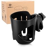 BUNDLEPRO Universal Stroller Cup Holder | Fits Bikes, Trolleys and Walkers, Compatible with Most Sizes of Drink Cups