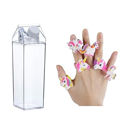 Buy Milk Carton Water Bottle Milk Box Bottle Clear Milk Carton Plastic Leakproof Cup 17oz Online In Japan B0816l4fnb