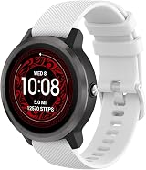 Wownadu 20mm Quick Release Watch Strap for Garmin Vivoactive 5 3 Venu Sq 2 White