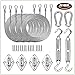 ColourTree Hardware Kit Set for Rectangle/Square Sun Shade Sails Canopy, Easy-Tensioning, 316 Military-Grade Stainless Steel(6 Inch Hardware Kit + Cables)