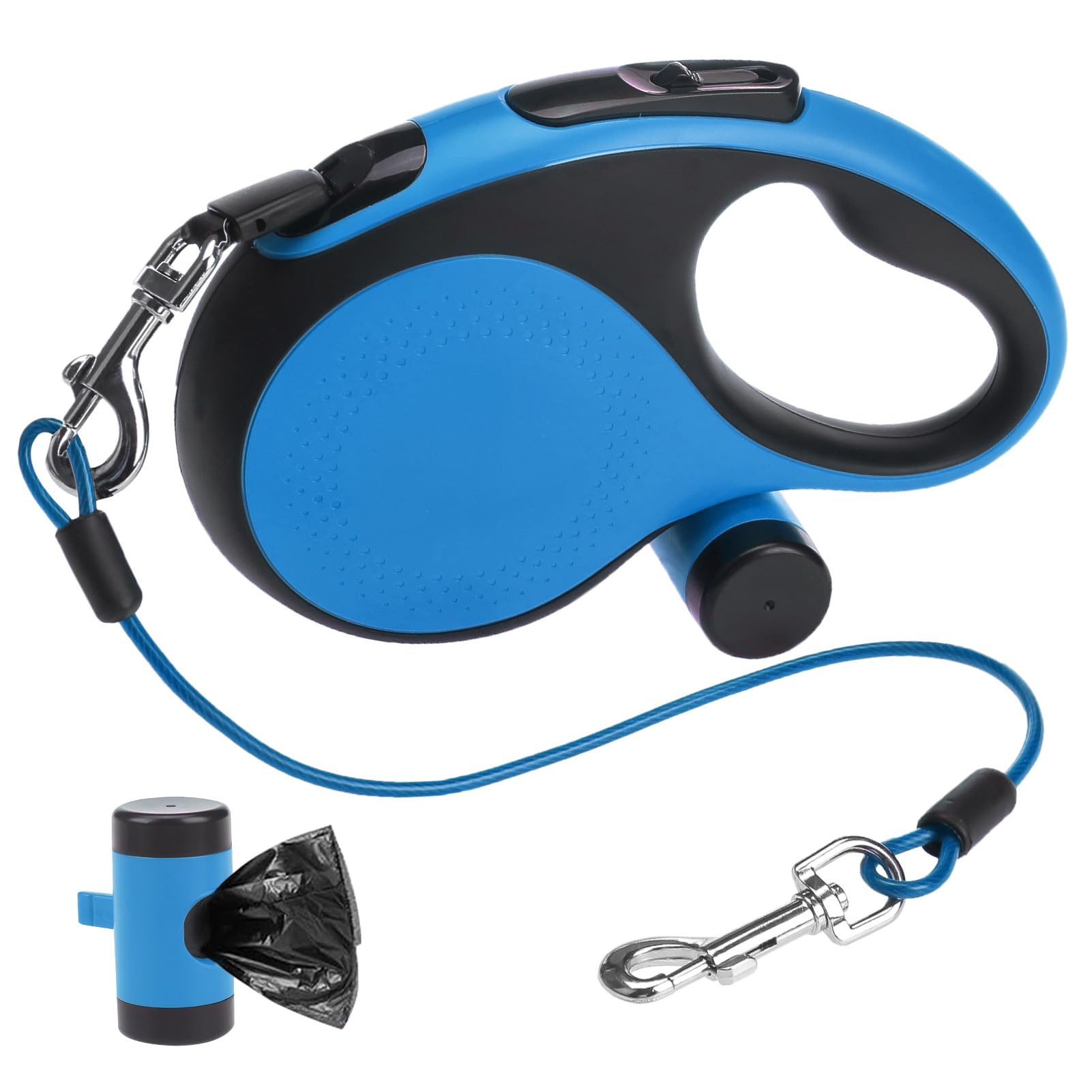 Photo 1 of SCENEREAL Retractable Dog Leash with LED Light,Chew Proof Lead for Medium Large Dogs Up to 110LB, Heavy Duty 16ft Reflective Dog Lead with Poop Bag Dispenser, Rechargeable, Tangle Free & Anti Slip