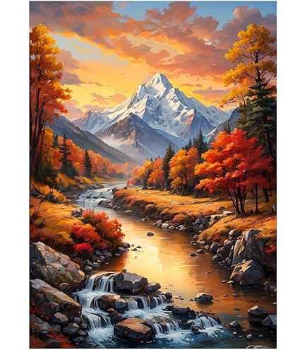 Upigi Diamond Art Kit For Adults - Full Drill 5D Round Diamonds, 12x16 Inch Landscape Beach Painting, DIY Home Decor - View #5