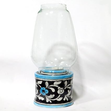 Aurea Blue Pottery Tea-Light Lamp