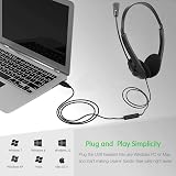 LLM USB Headset with Microphone Noise Cancelling In-Line Controls 1.8m view 5