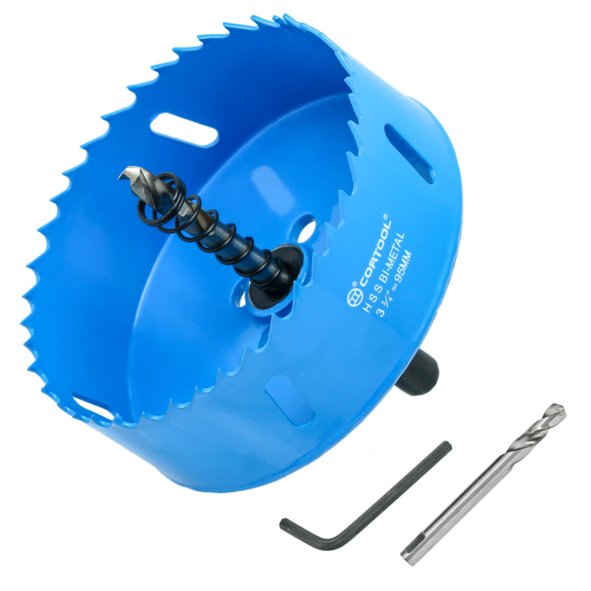 Photo 1 of 3-3/4 Inch Hole Saw with Arbor for Metal and Wood Cutting, Bi-Metal Hole Cutter, 3-3/4" Hole Saw Kit for Drywall, Wood, PVC Boards, Fiberglass and Vent Pipes