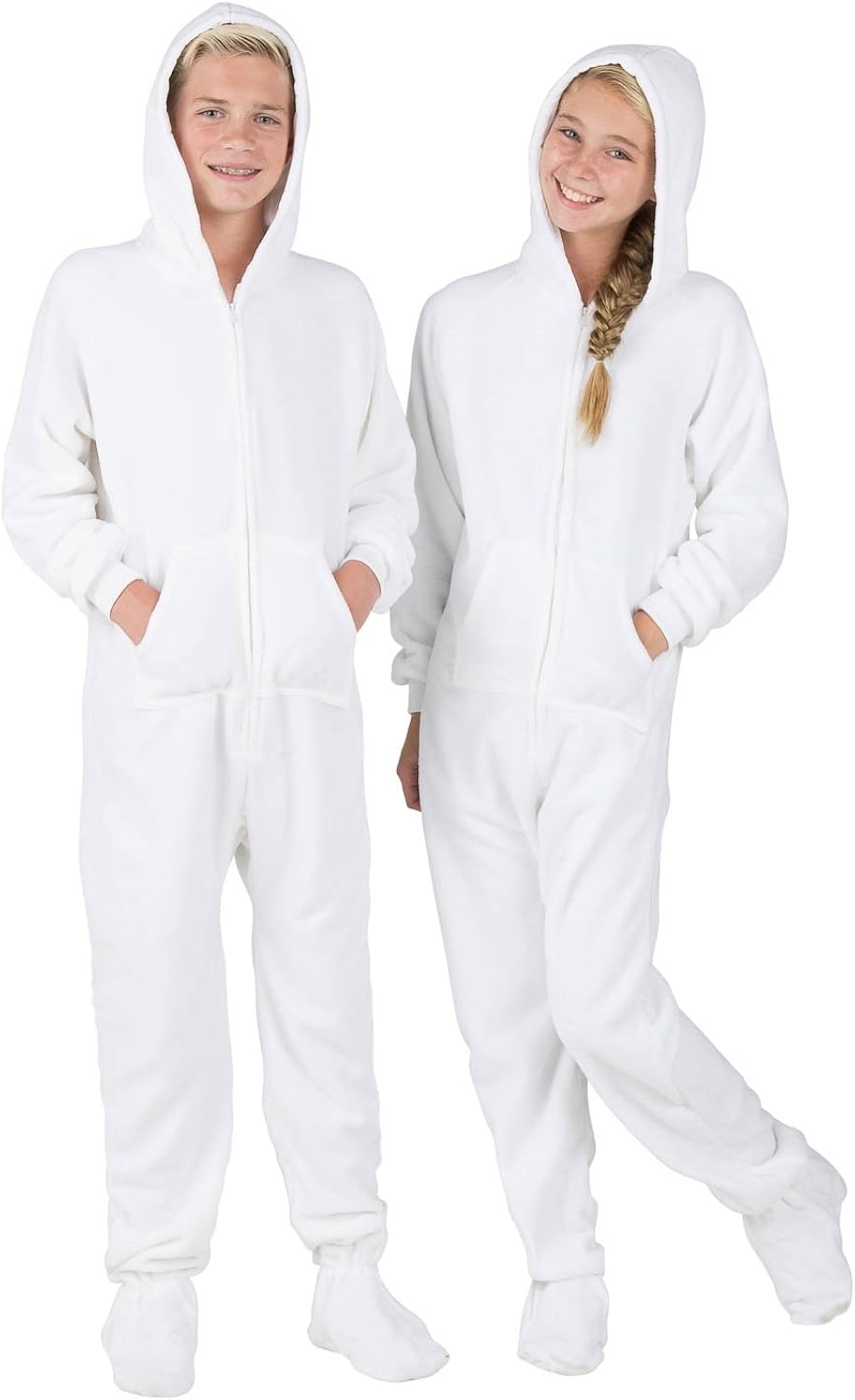 white footie pajamas baby