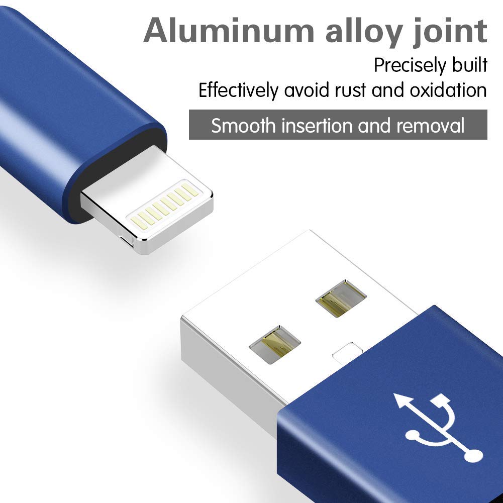 5Pack(3/3/6/6/10 FT)[Apple MFi Certified] iPhone Charger Long Lightning Cable Fast Charging High Speed Data Sync USB Cable Compatible iPhone 13/12/11 Pro Max/XS MAX/XR/XS/X/8/7/Plus/6S iPad AirPods
