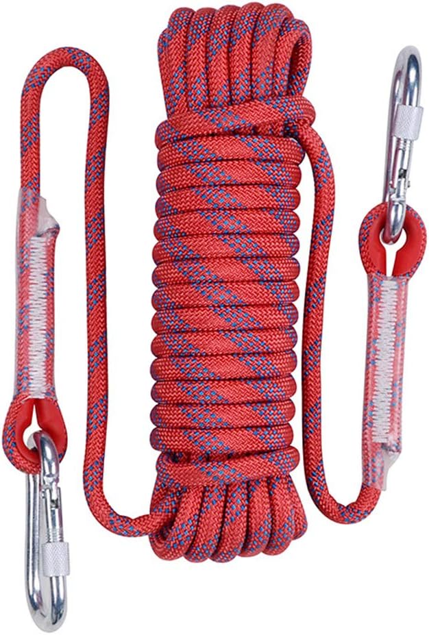 QH Static Climbing Rope, (0.4 Inch x 16.4 Feet) Rappelling Rope - Safety Rope - All-Purpose Braided Rope (Red) : Sports & Outdoors