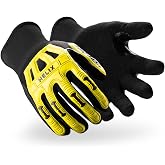 HexArmor Helix Impact Resistant &amp; A1-A9 Cut-Resistant Work Gloves &ndash; High-Dexterity Nitrile Grip Industrial Safety Gloves