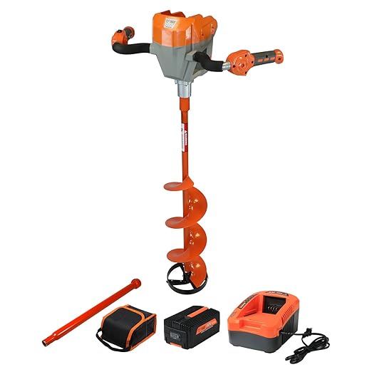 Trophy Strike 107311 40V Lithium Ion Ice Auger Kit to Start Drilling Sports