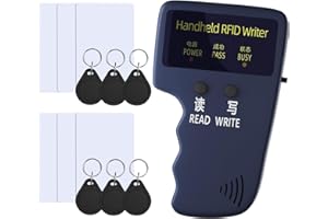 ZGAGFZ Handheld ID Copier 125khz RFID Reader Writer Duplicator Handheld RFID Copier Used for T5577 or EM4305 6 pcs T5577+ 6 T5577 Cards (HANDHELD-RFID-15)
