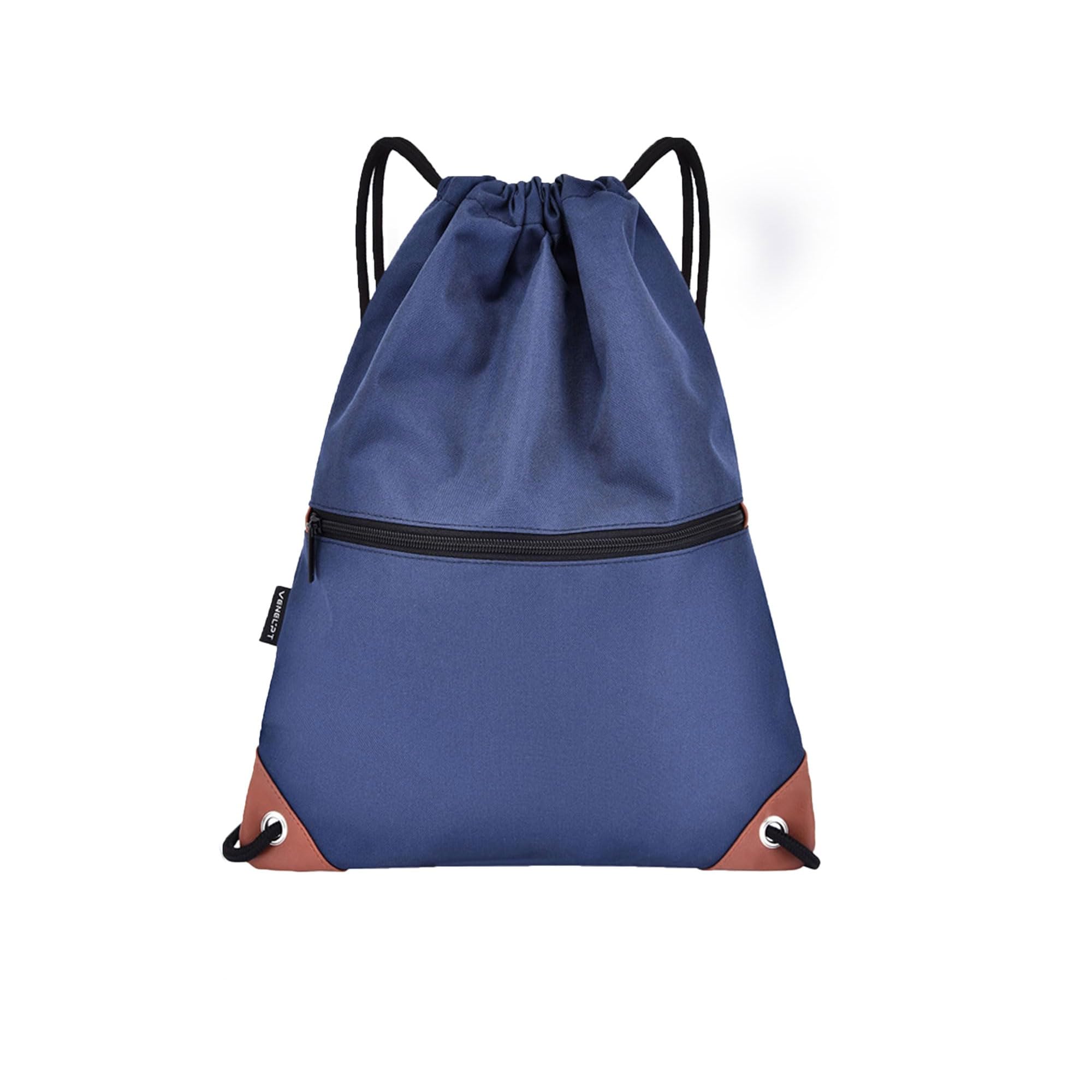 CINY Drawstring Bags, Premium Quality Gym Bags, Men & Women Sport Gym Drawstring Backpack Bag with Zipper, Oxford waterproof drawstring bag for Sports, Beach, Swimming, Hiking, Travel (blue)