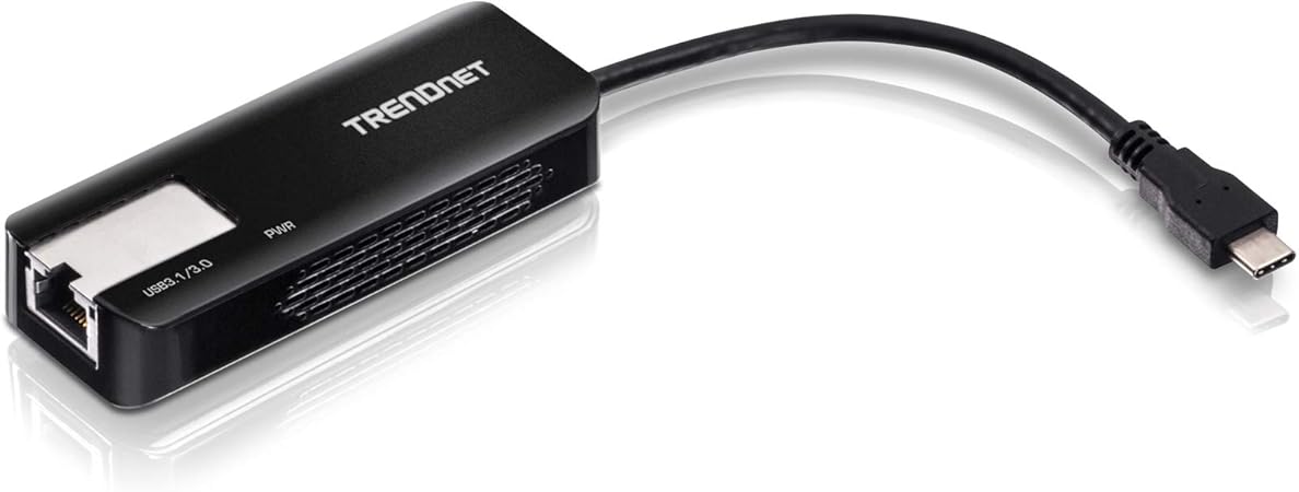 Amazon Com Trendnet Usb C 3 1 To 5gbase T Ethernet Adapter 2 5gbase T Rj 45 Integrated 12 6cm 4 9 In Usb Type C Cable Compatible With Cat5e Or Better Cabling Windows Compatible Black Tuc Et5g Computers Accessories