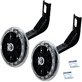 Tsnamay Pair of Bicycle Auxiliary Wheel Children's Bicycles Accessories | Fixed Height, Flash Training Wheels, Anti-Slip, Wear Resistant, Providing Stability