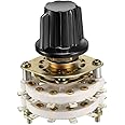 uxcell 2P6T 2 Pole 6 Position 2 Deck Band Channel Rotary Switch Selector with Knob
