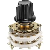 uxcell 2P6T 2 Pole 6 Position 2 Deck Band Channel Rotary Switch Selector with Knob