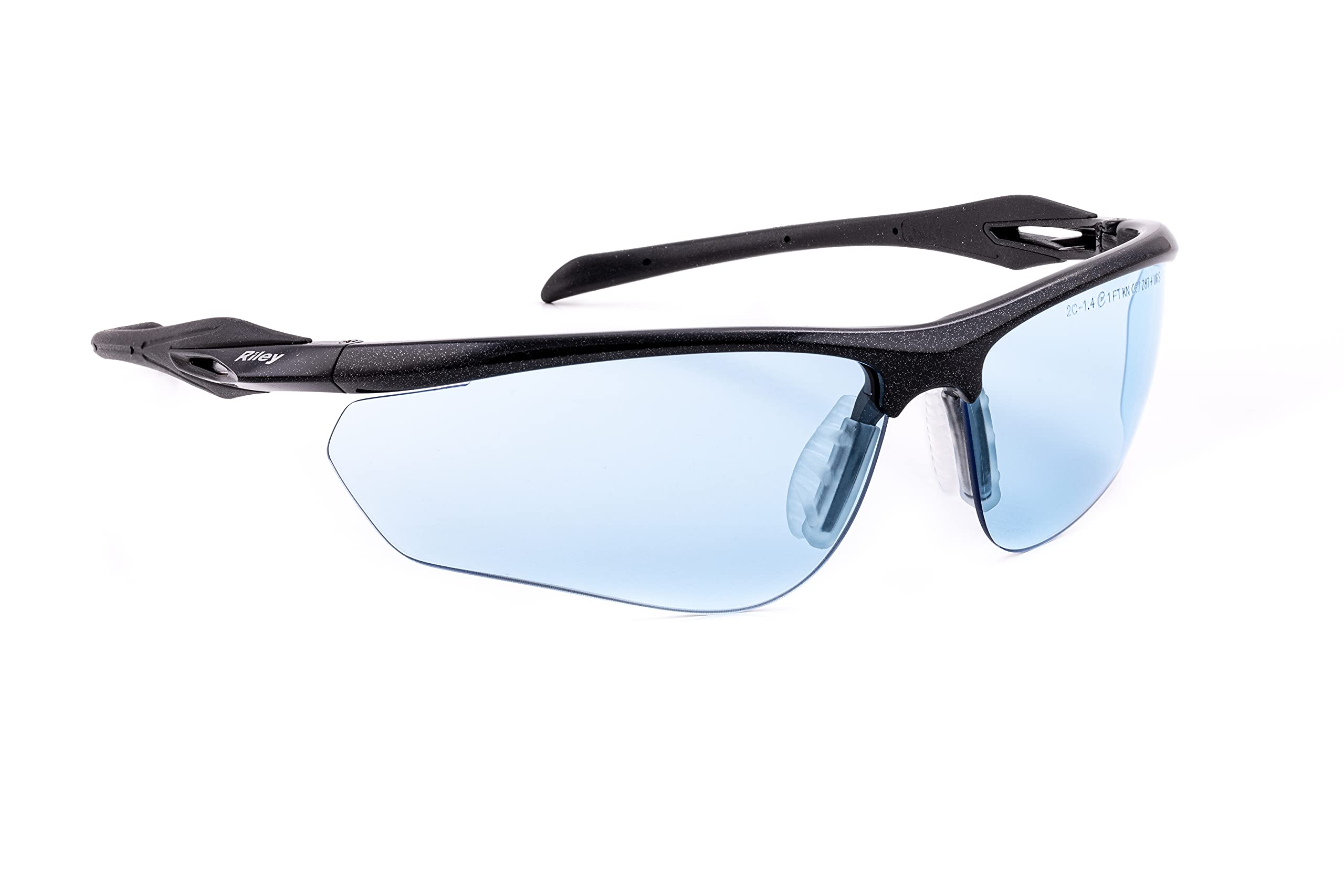 Riley Cypher Eye Protection Safety Glasses for Work – Lightweight and Adjustable with Clear Anti-Fog, Scratch-Resistant Lenses, No-Slip Grips & UV Protective Glasses