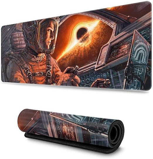 MAYXCustom Mousepad,Cool Spaceship Astronaut Extended Large Mouse Pads