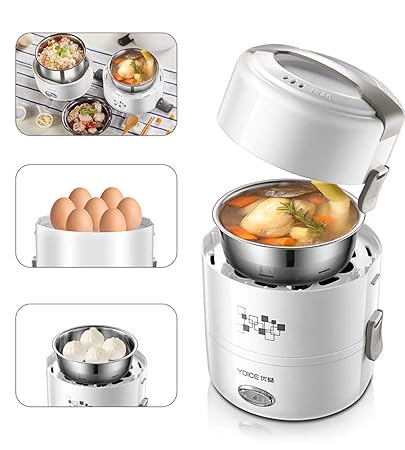 BYYLH Fiambrera Electrica 220V Portátiles Bandeja Extraíble Acero ...