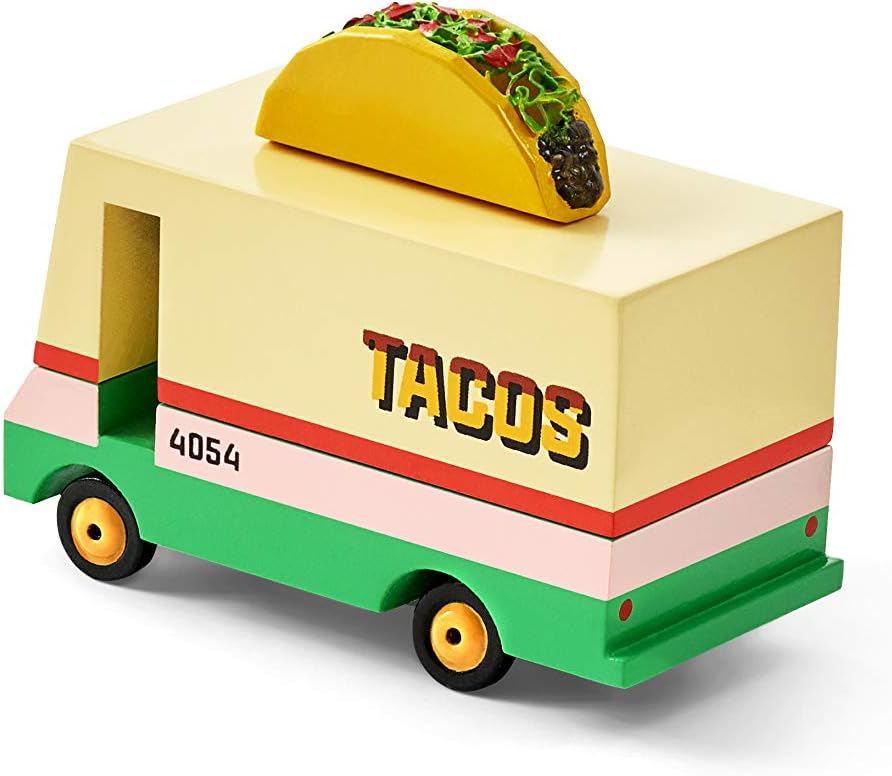 Candylab Candyvan Taco Van, Wooden Toy Vehicle, Kids Toy, Orange Wheels, 3 Years+, Food Truck Theme, Multicolor, 9.4 x 9.4 x 4.3 cm - Image 4