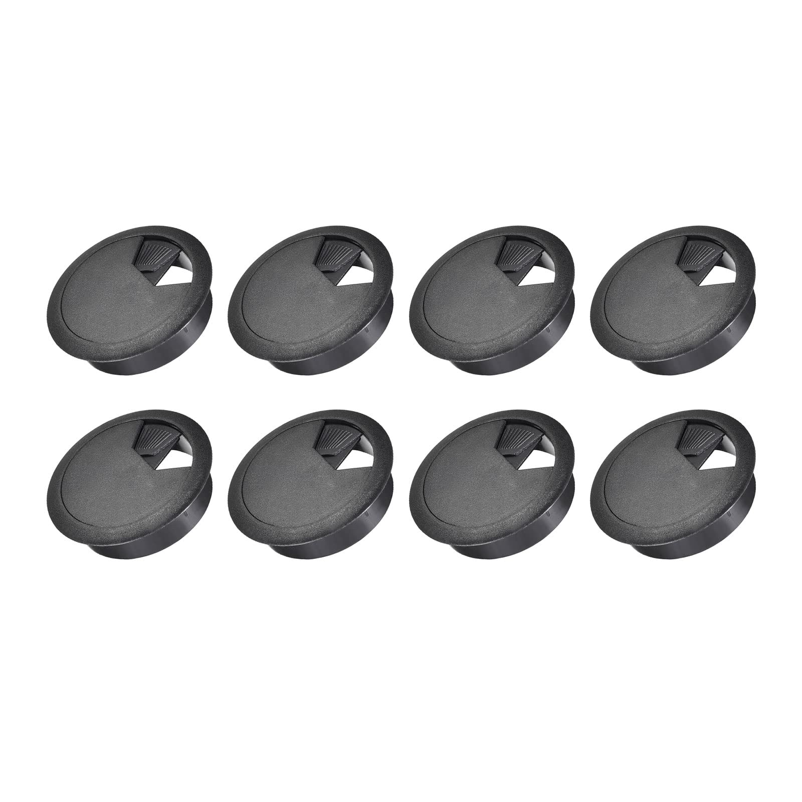 METALLIXITY Cable Cord Grommet (50mm/1.97") 10Pcs, Plastic Round Cable Hole Cover Wire Organizer - for Home Desk Cable Wire Management, Black
