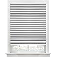 6 Packs Cordless Light Fully Blocking Pleated Shade Blinds Light Filtering 36 in x 72 in Easy to Cut and Install Easy Lift Trim-at-Home White
