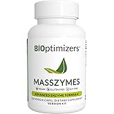 BIOptimizers MassZymes - Complete Digestive Enzymes Supplement for Gut Health - Bloating Relief for Men and Women - Lipase Amylase Bromelain Digestive Enzymes (120 Capsules)