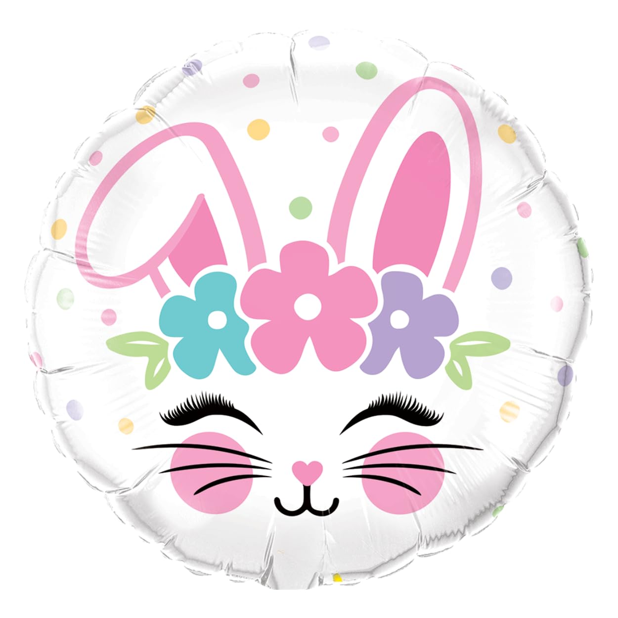 Qualatex 98337 Bunny Face 18" Round Shaped Foil Balloon