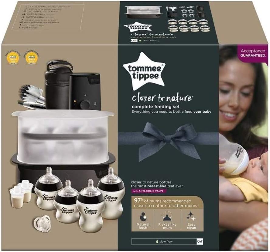 tommee tippee closer to nature black complete feeding set